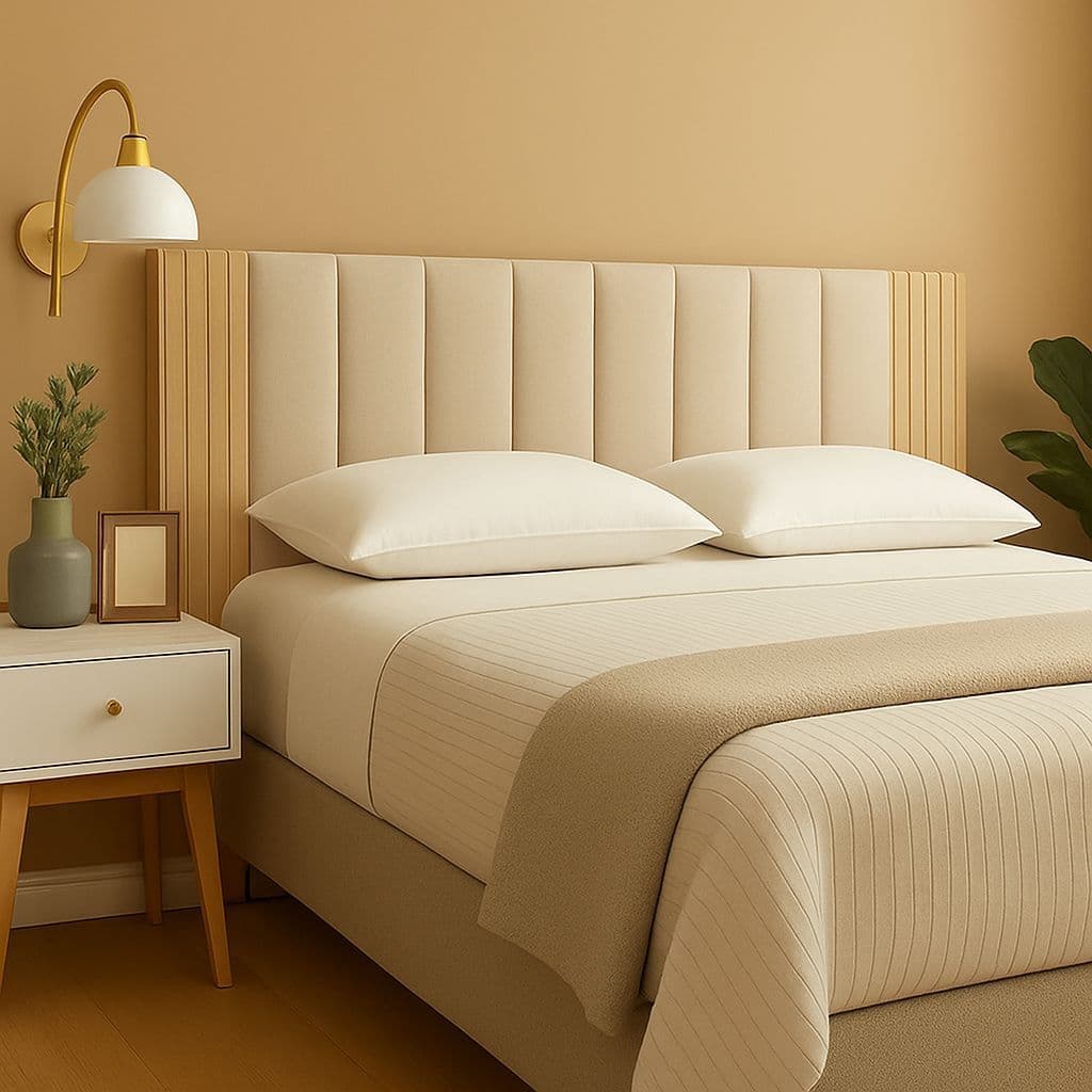 Kit Com Até 12 Peças Cabeceira Modular + Painel Ripado MDF Para Cama Box Casal King Queen Envio Full