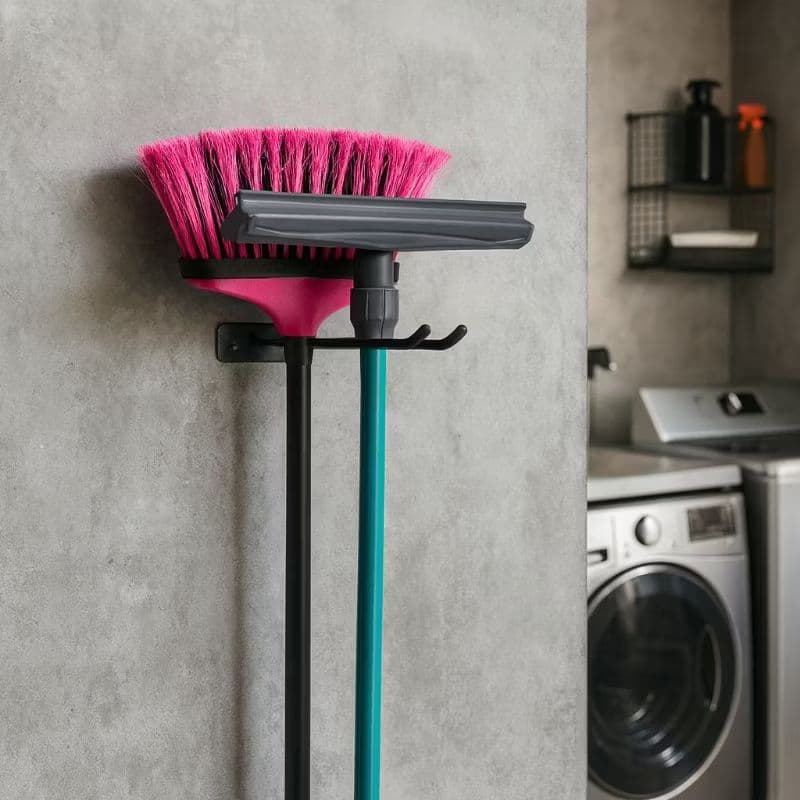 Suporte de Parede para Vassoura e Rodo