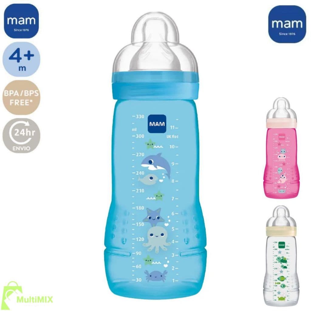 MAMADEIRA MAM EASY ACTIVE +4 MESES 330ML ROSA NEUTRA AZUL LILAS ORIGINAL LACRADA BEBÊ ENVIO IMEDIATO