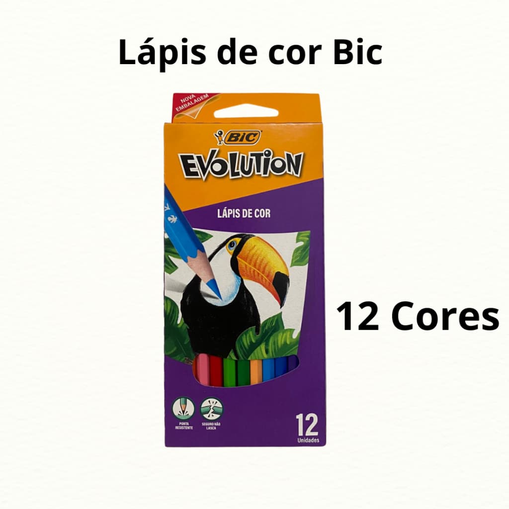 Lápis de Cor Evolution BIC – Caixa com 12 Cores