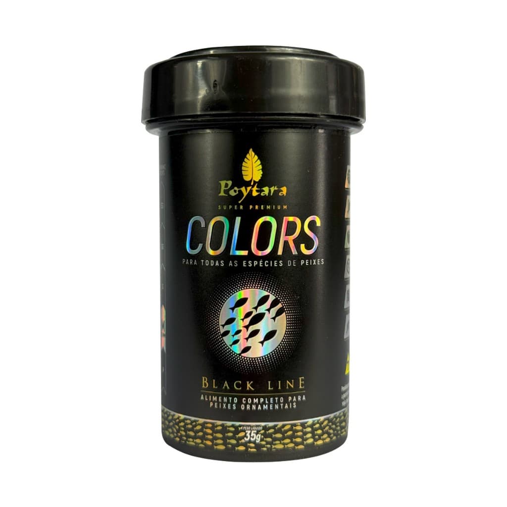 Comida Para Peixe Poytara Colors Black Line Premium 35g