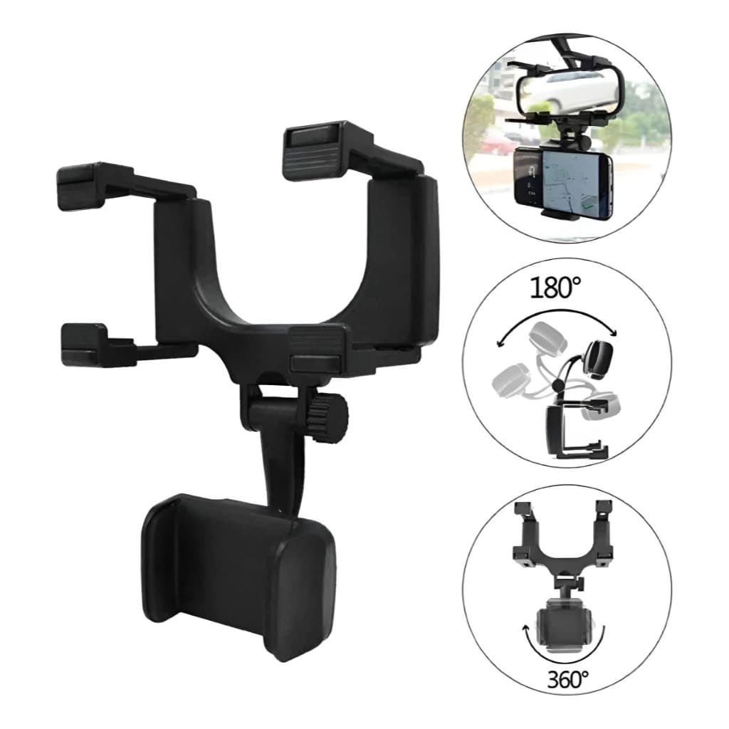 Suporte Para Celular Retrovisor Veicular 360° rotação Gps