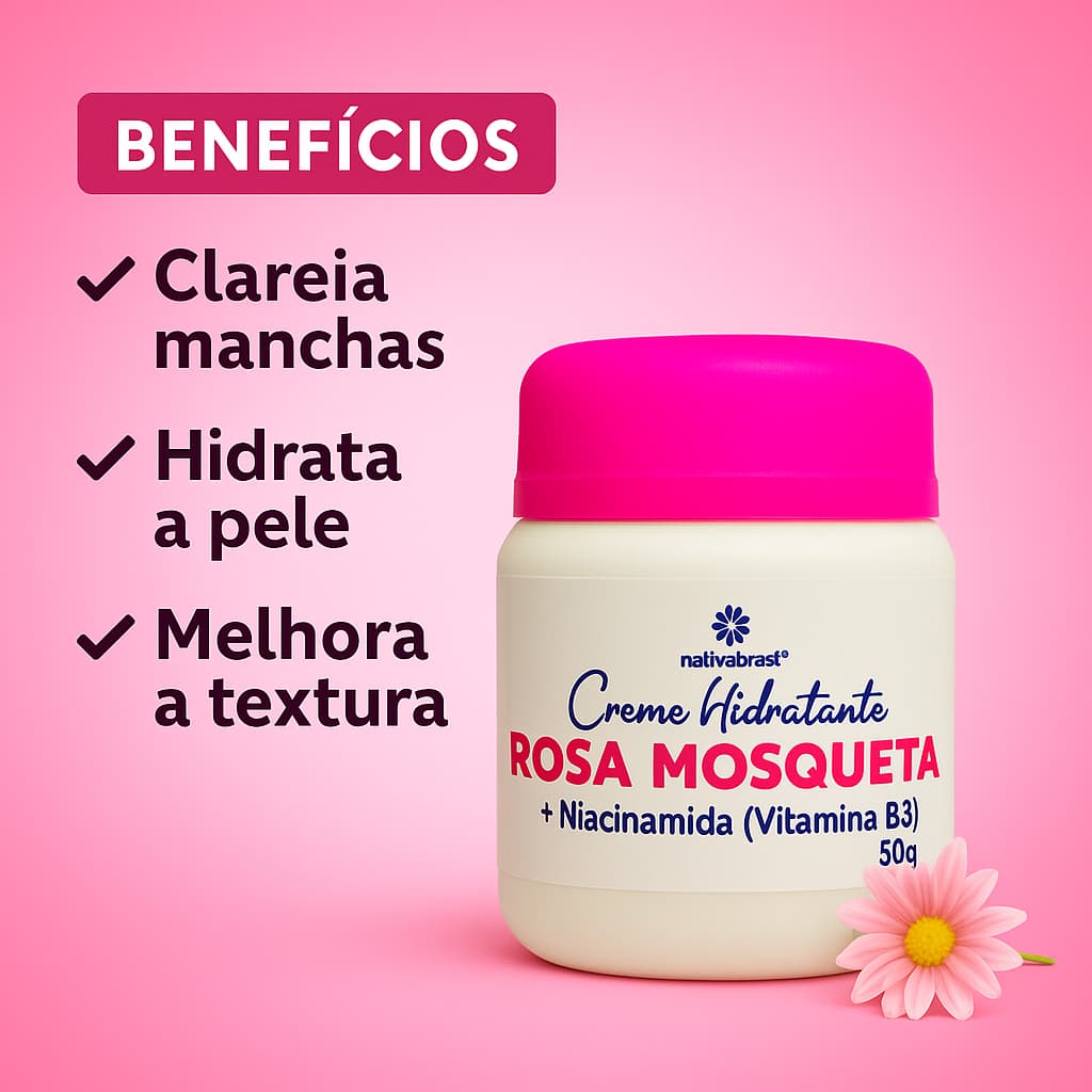 Creme Rosa Mosqueta para Melasma | Clareia Manchas, Acne e Olheiras