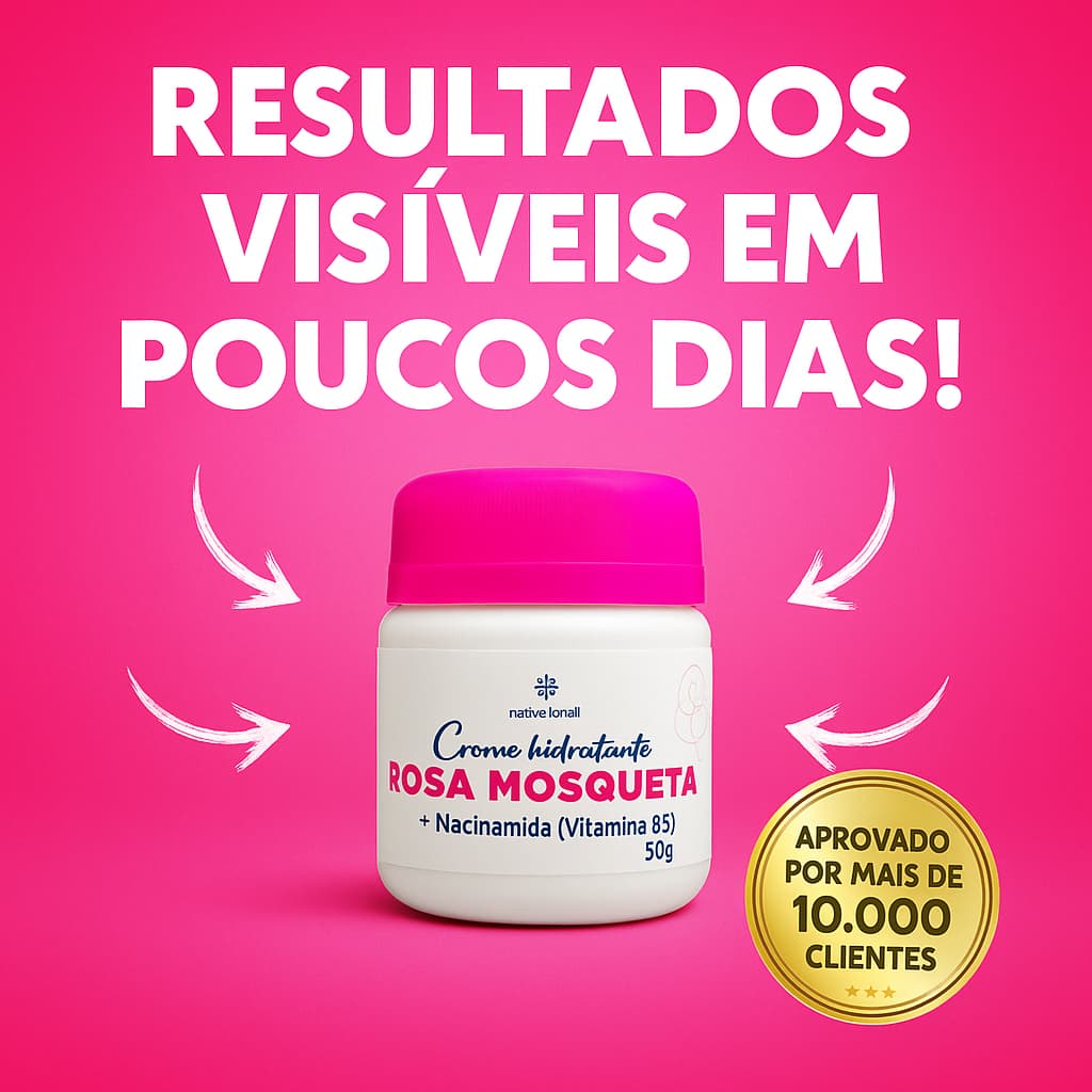 Creme Rosa Mosqueta Anti-Manchas | Clareia Espinhas, Melasma e Olheiras