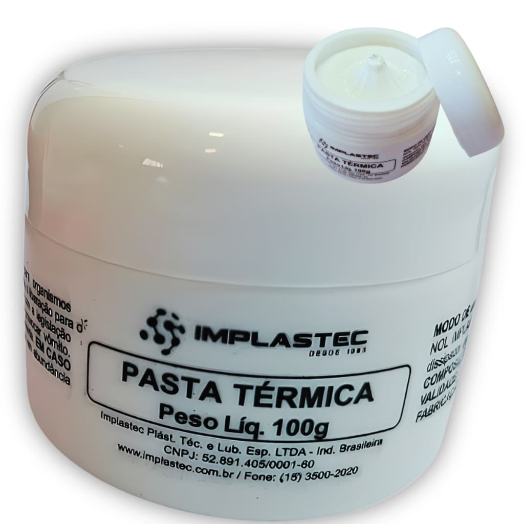 Pasta Térmica Branca Implastec 100g Alta Qualidade