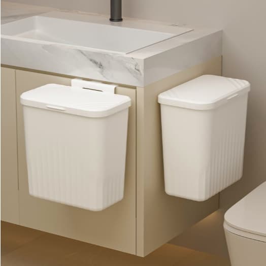 Lixeira Suspensa Sem Furos Para a Cozinha Na Parede 9L De Lixo