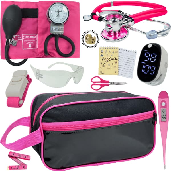 Kit Enfermagem Estagio Estágio Necessaire Aparelho Pressao Pressão Aneroide Esfigmo Estetoscópio