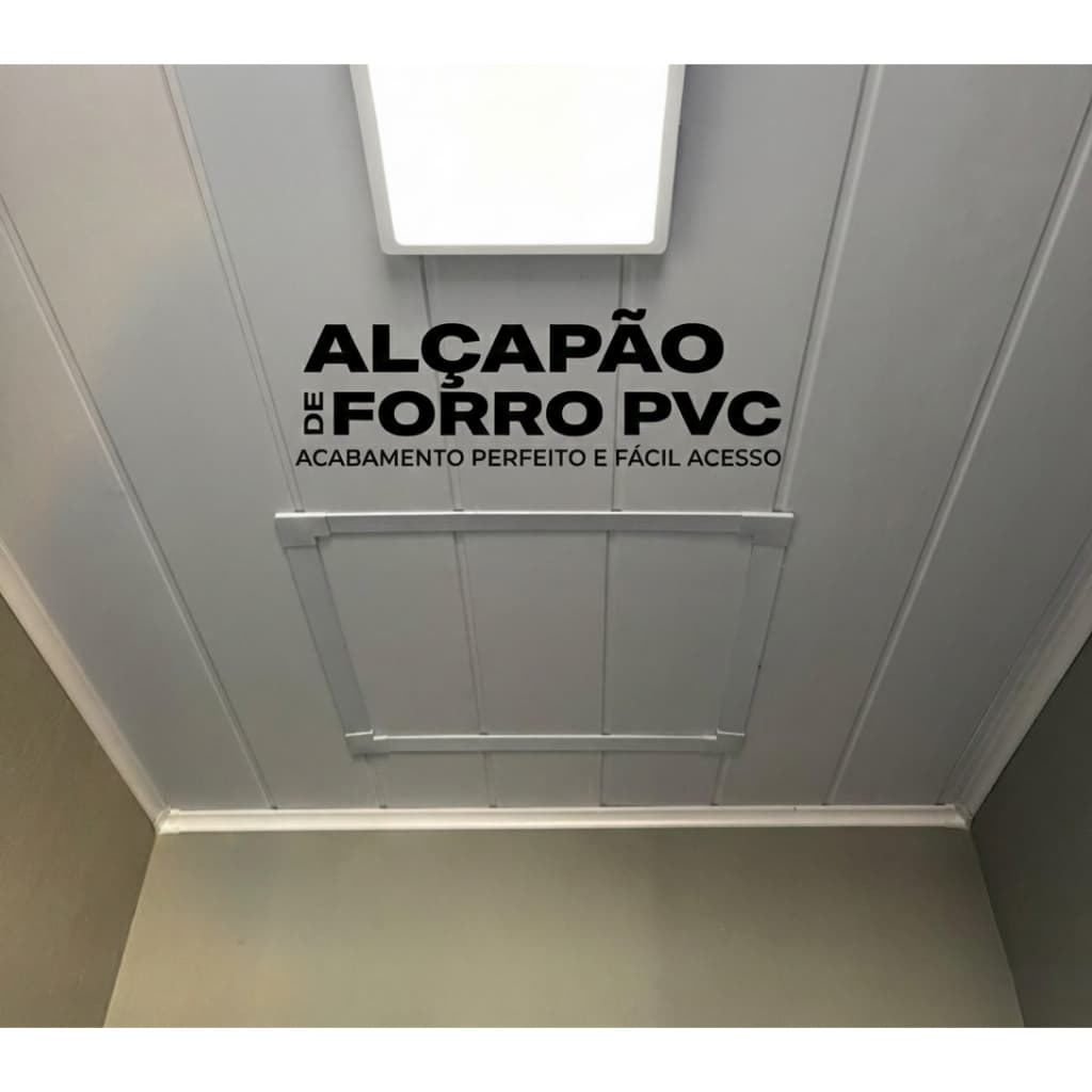 Kit Alçapão Forro PVC 60x60 Branco Gelo/ Neve/Coloridos