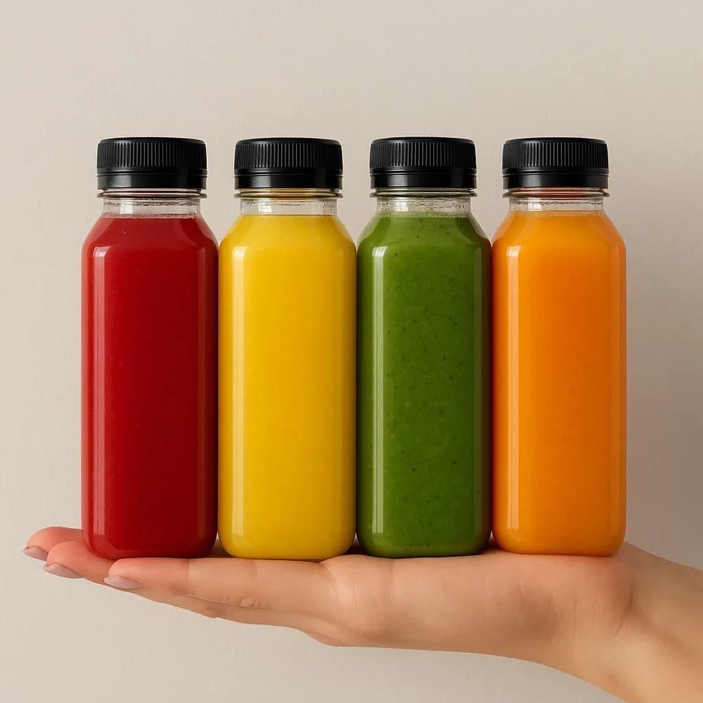 Kit 10 Garrafas PET c/ Tampa Lacre – 200ml 300ml 500ml 1L | Para Sucos, Açaí e Bebidas Artesanais