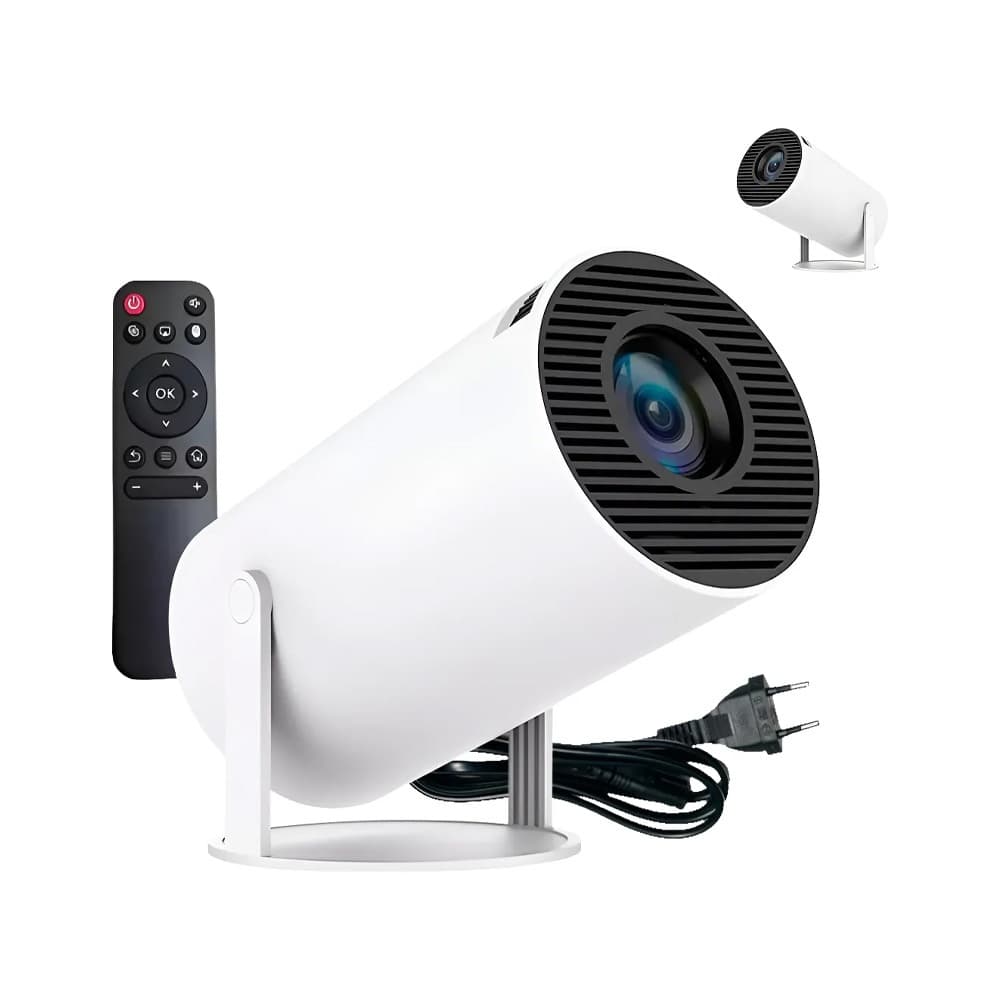 Projetor Profissional Hy300 4k Hd Wifi Smart Tv Portátil Bluetooth HDMI Bivolt