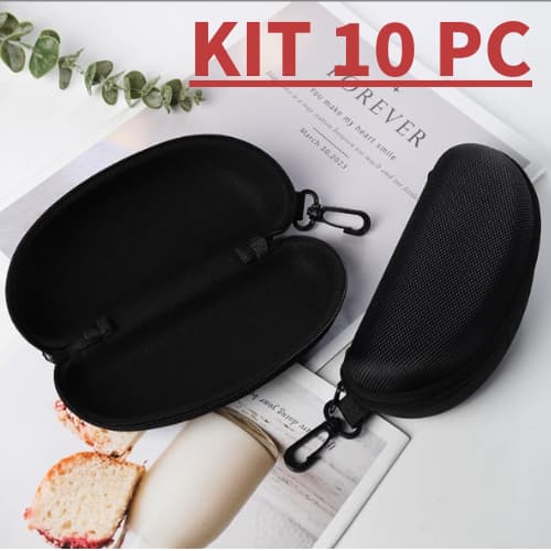 10/5/20Porta Óculos Estojo Case Capinha Para Óculos De Sol De Grau Com Zíper COM CHAVEIRO