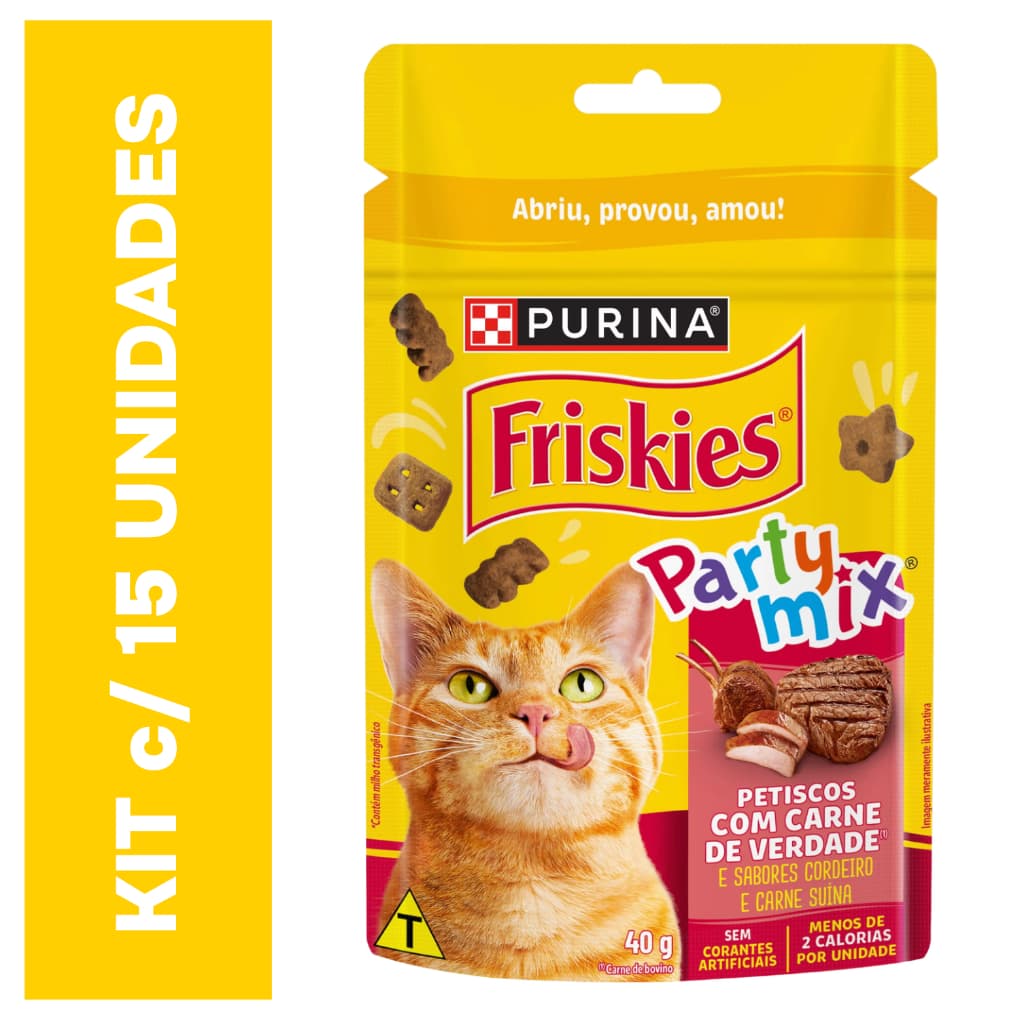 Petisco para Gato - Party Mix Carne Friskies - 15 unidades