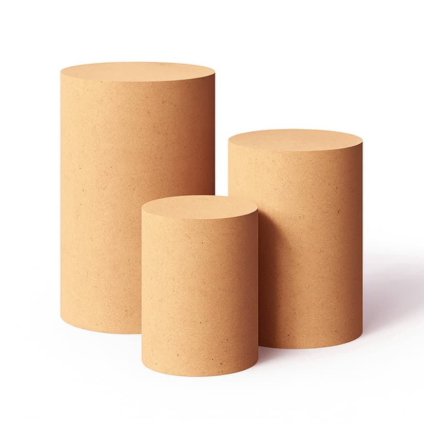 Trio Reforçado De Mesas Cilindro Liso Mdf Decoração Festa Pegue e Monte