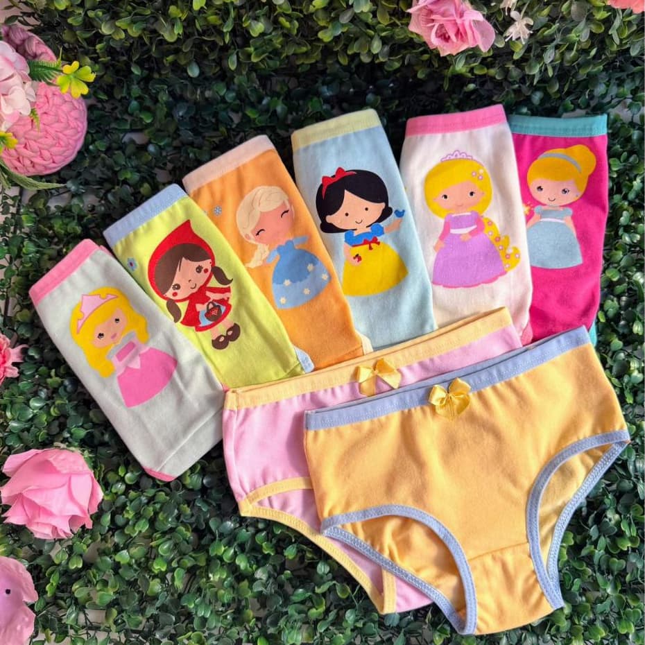 Kit com 5 Calcinhas Infantis para Meninas – Conforto e Proteção no Dia a Dia