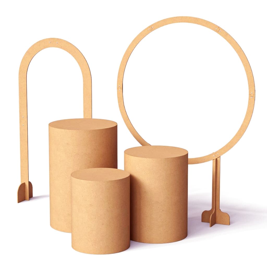 Kit Festa Pegue e Monte Cilindro Arco Romano Painel MDF Festa Evento Aniversário