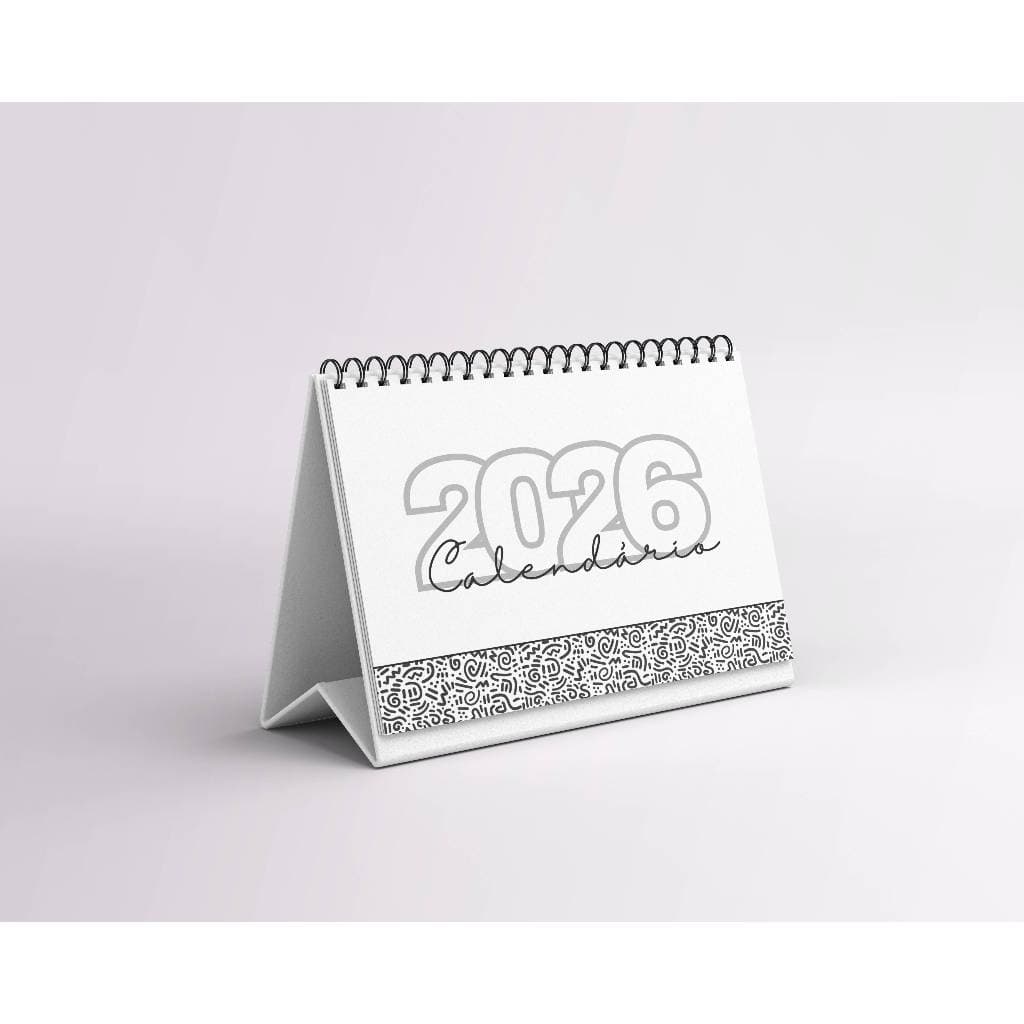Calendário de mesa 2026 Color Black