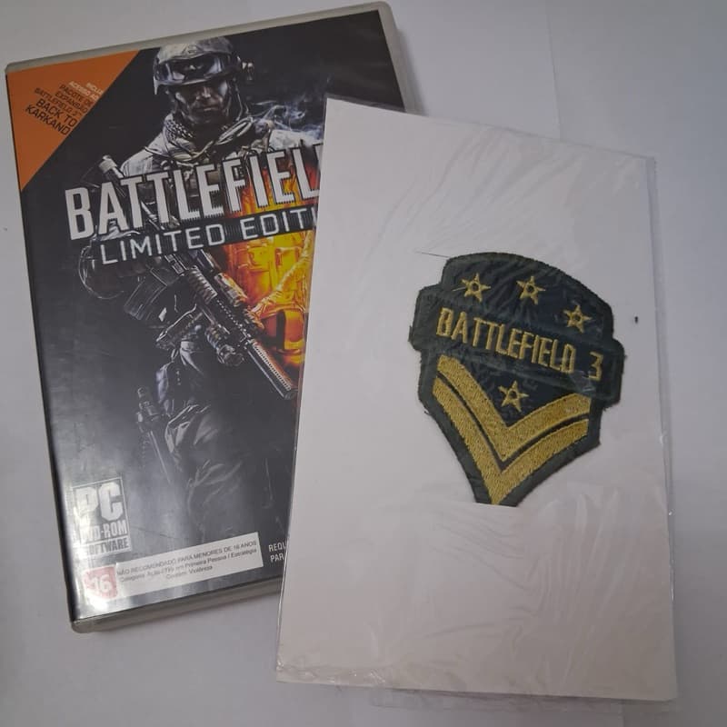 cd rom jogo battlefield com Patch Bordado antigo