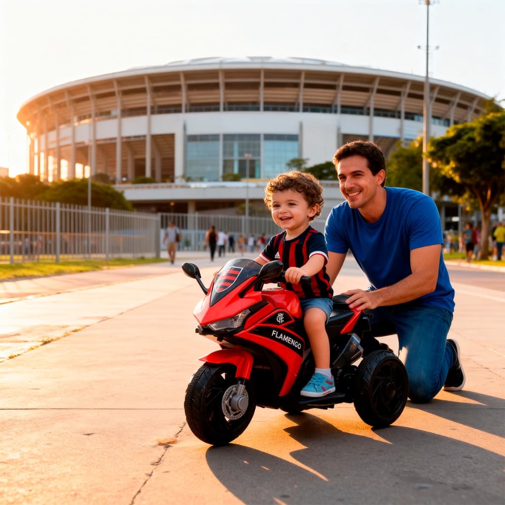 Motinho Elétrica Infantil do Flamengo - Produto Licenciado Oficial - Edição Limitada