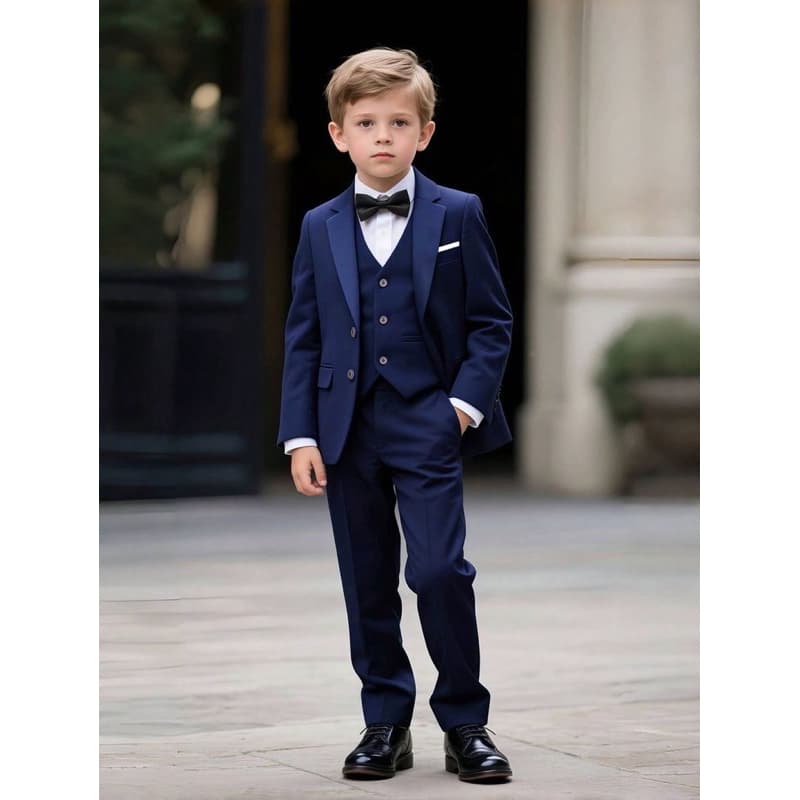Terno Infantil Azul Marinho Com Colete Qualidade Premium