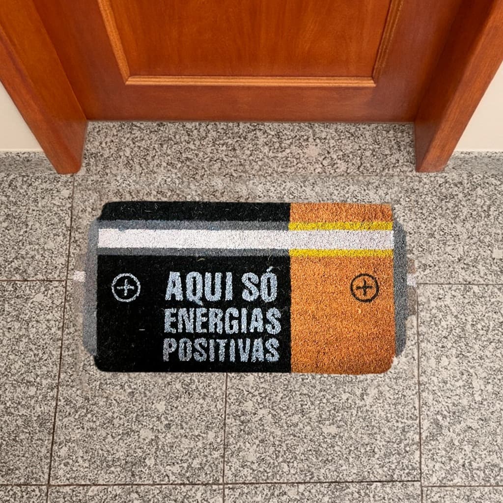Tapete Capacho com frases 60x30cm 11 Modelos para Porta de Apartamento Casa TOP