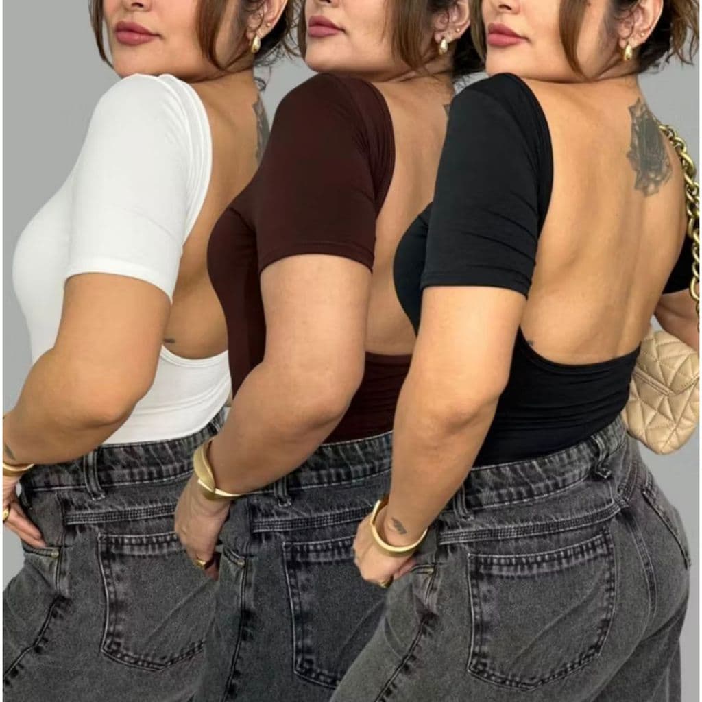 Body costa nua feminino com bojo tendência verão