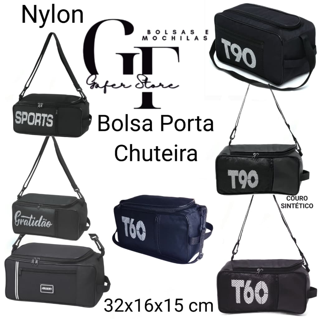 Bolsa para chuteira tênis necessaire SPORTS masculino Cor Preto JA668