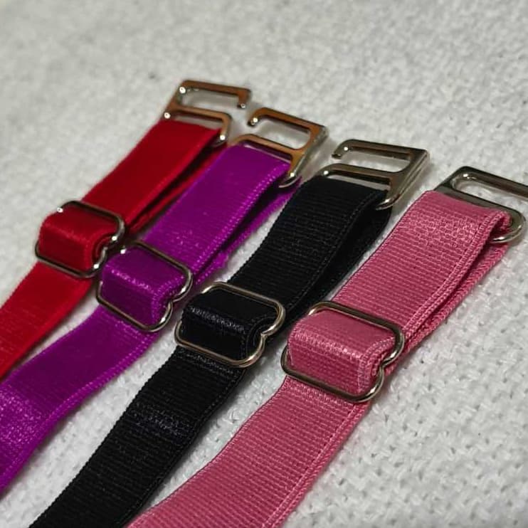 Kit 3 pares alças reforçadas removíveis prontas para lingerie 13mm X 40cm pronta para uso