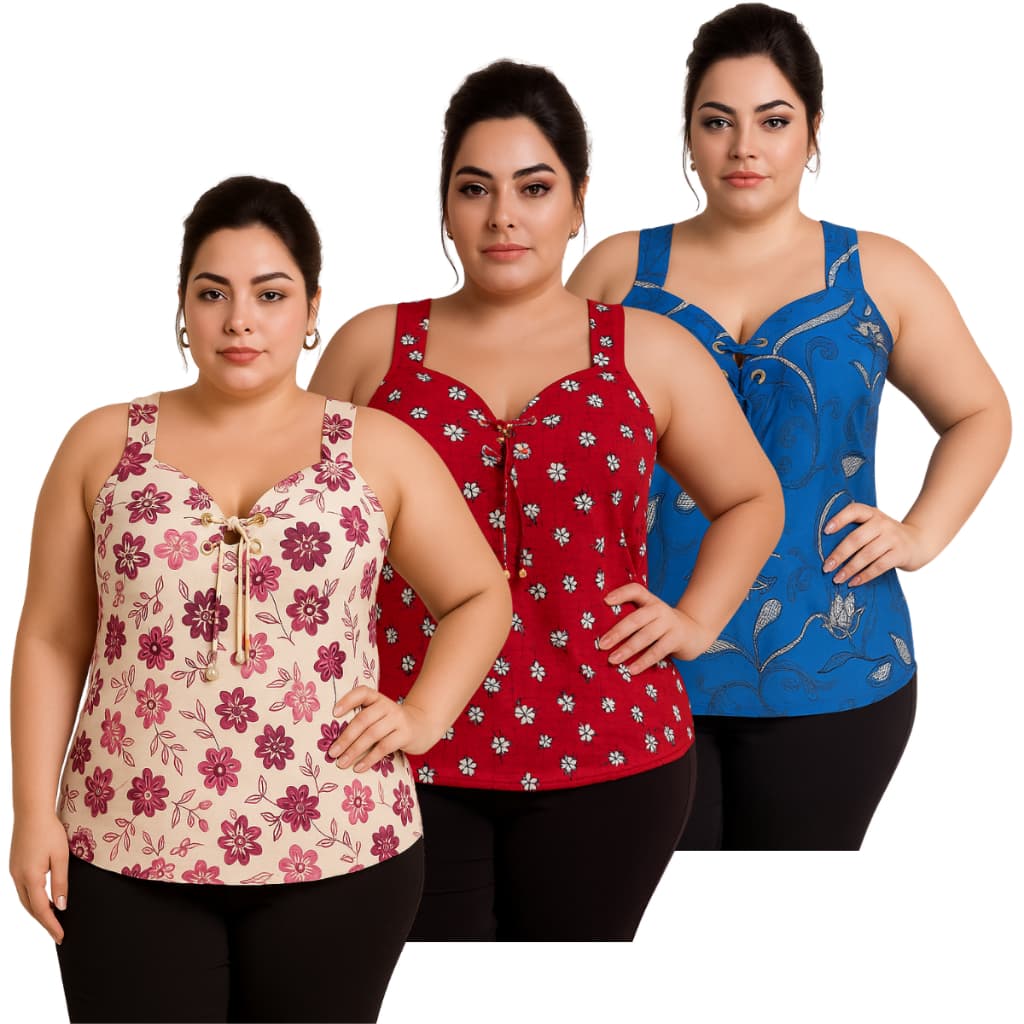 Regata Feminina Malha Fria Soltinhas Excelente para dia a dia