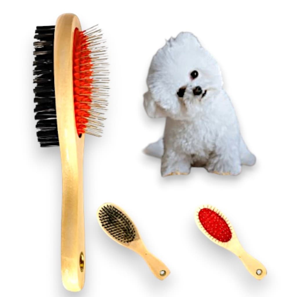 Escova para Pets Pelos Médios e Longos Spitz Lulu York Shihtzu Lhasa Maltês