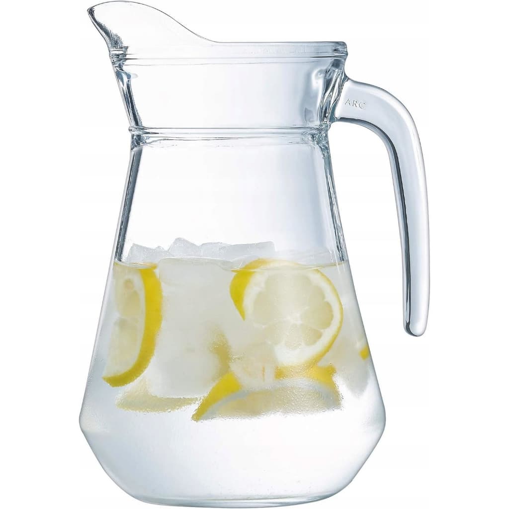 Jarra de Vidro 1.2L Com Tampa Branca | Perfeita para Suco e Água | Qualidade Premium Excelente Custo-Benefício