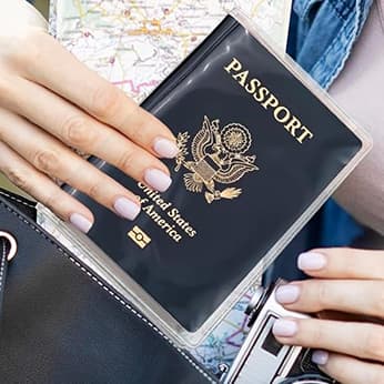 Kit 3 Capa transparente para passaporte e carteira de trabalho