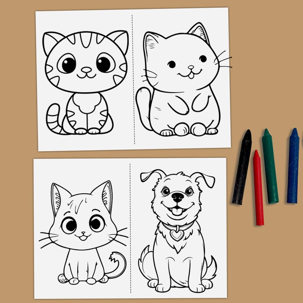 100/200/300 Desenhos para COLORIR | Animais lindos INFANTIS | Pintura educativa para CRIANÇAS