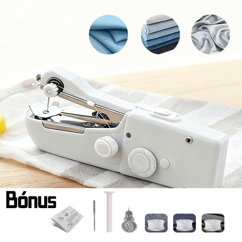 Mini Portátil Máquinas De Costura Ponto Acessível Costurar Costura Sem Fio Roupas Tecidos
