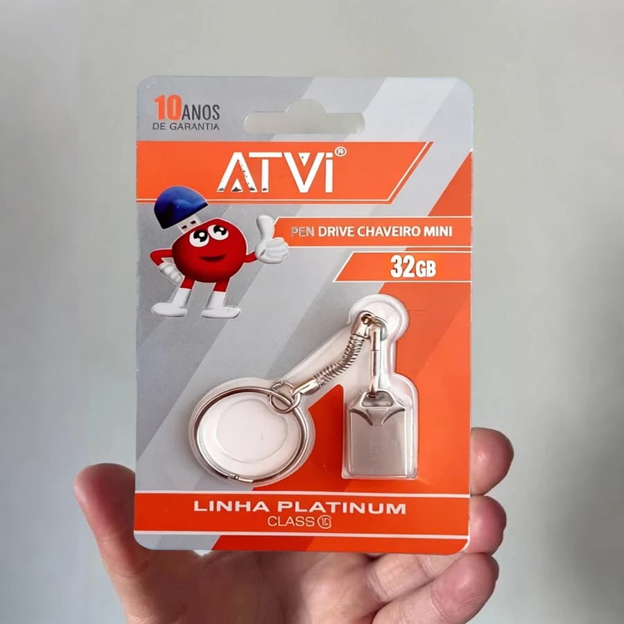 Mini Pendrive original 8GB 16GB 32GB 64GB Modelo Chaveiro Metal Usb 2.0