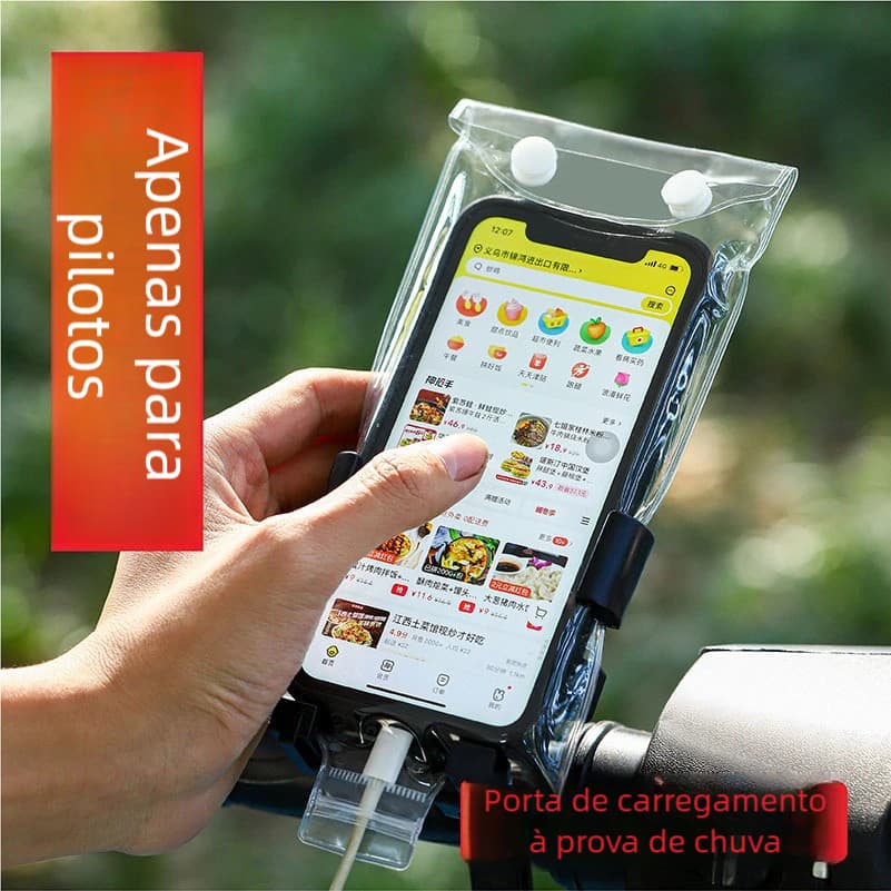 Capa Protetora À Prova D'água - Telefone Recarregável Bateria Integrada Tela Sensível