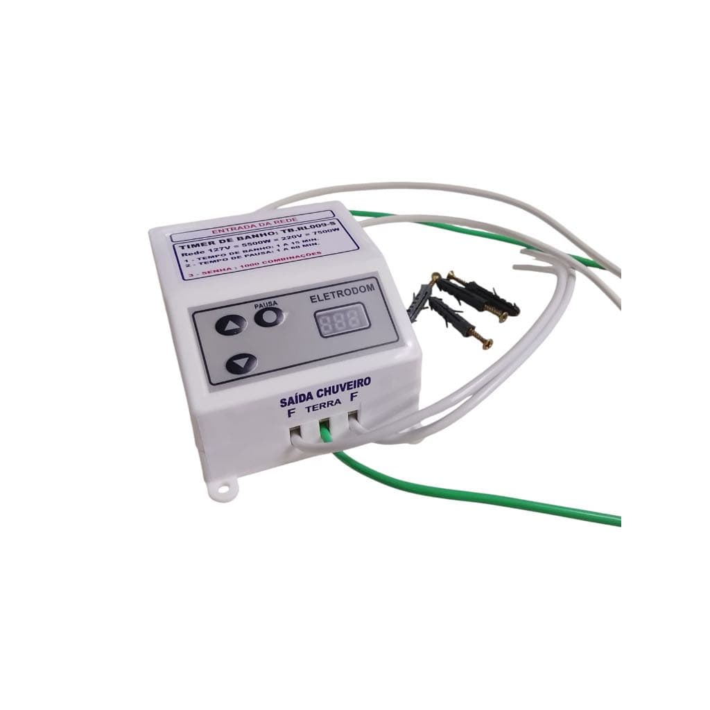 Temporizador de Chuveiro Digital Timer Economizador de Energia Eletrodom