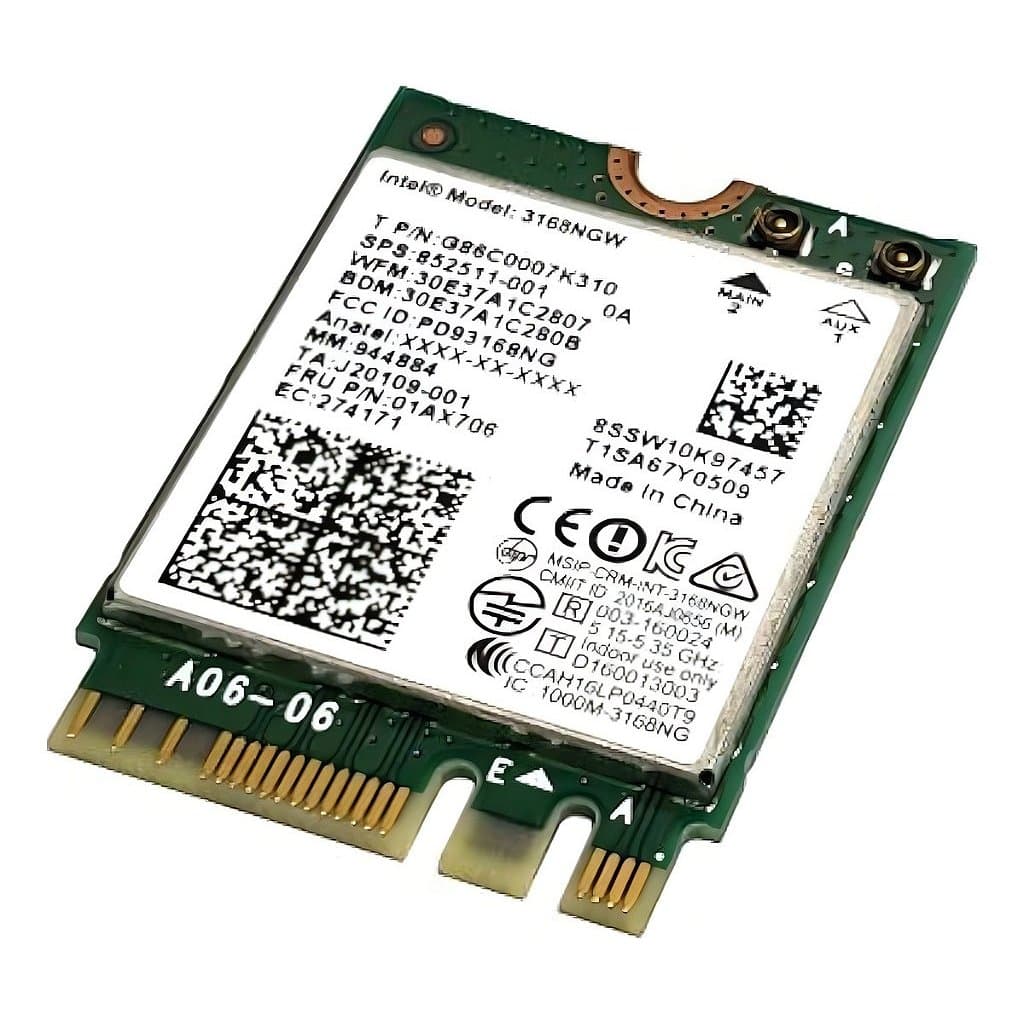 Placa Wi-fi Ac Dual Band 2g 5g Notebook Intel 3168ngw