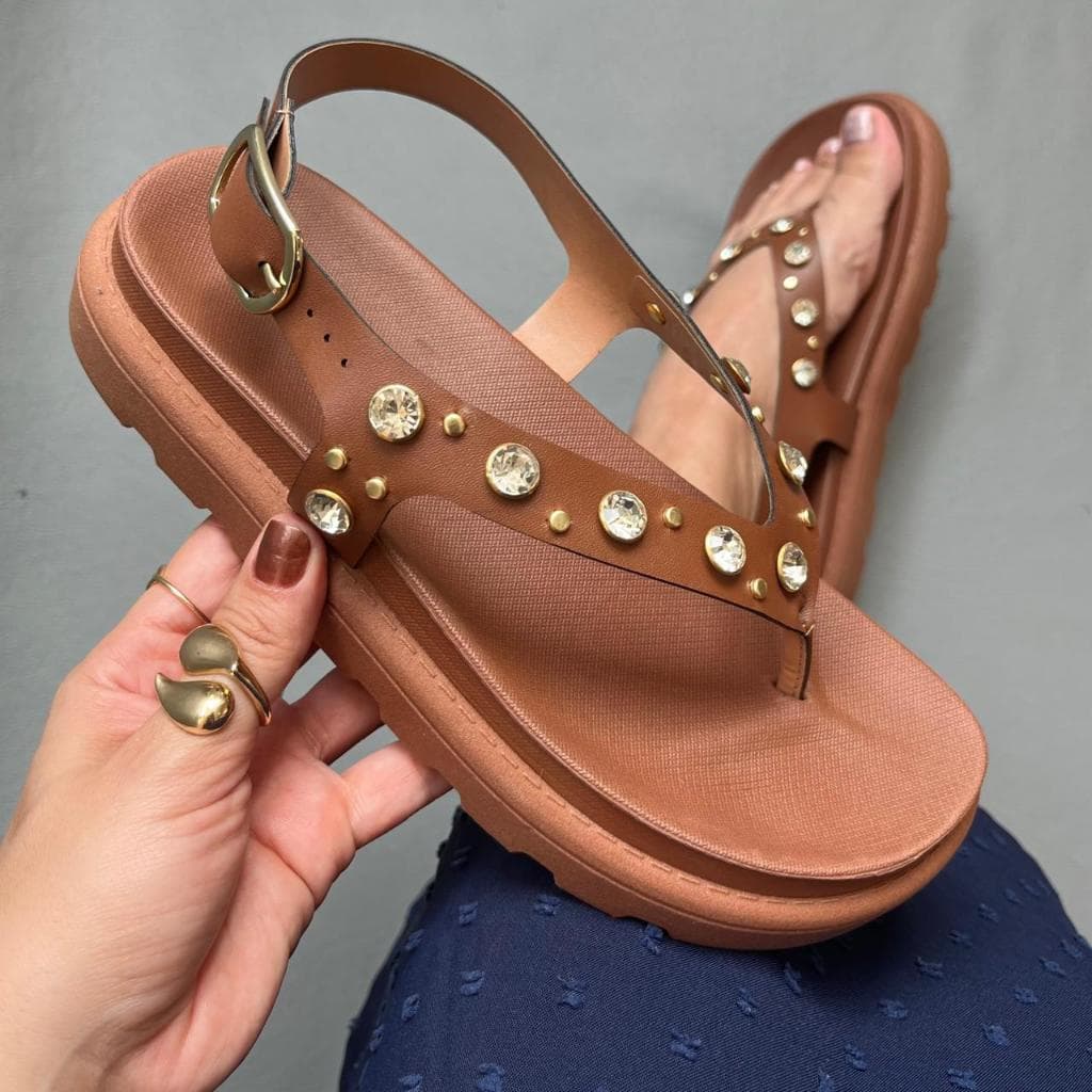 Sandália Papete Vizzano  Dedo Pedrarias Lançamento original super confortável