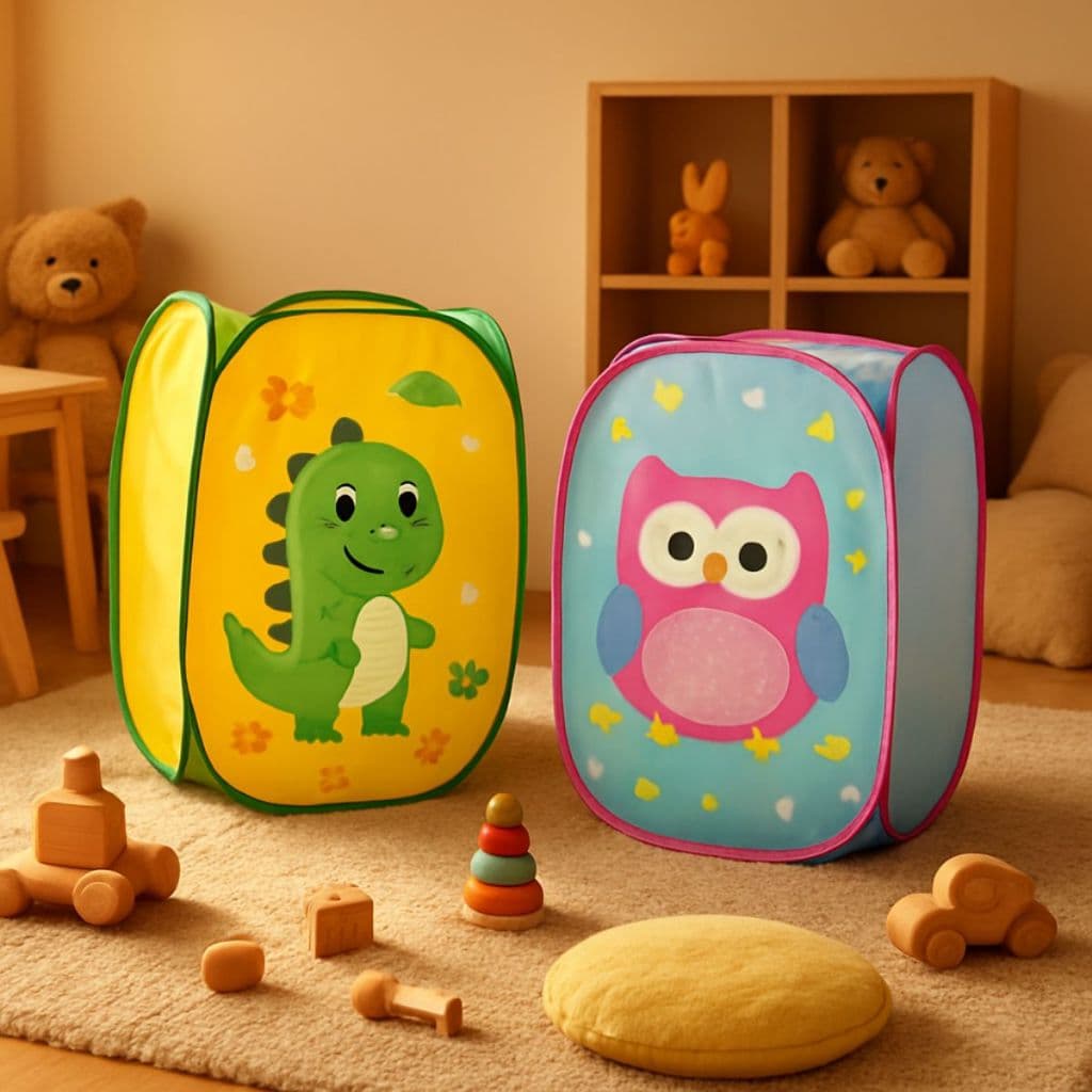 Cesto Multiuso - Cesto de Roupa Suja - Cesto de Brinquedos Organizador Dinossauro Unicórnio Coruja