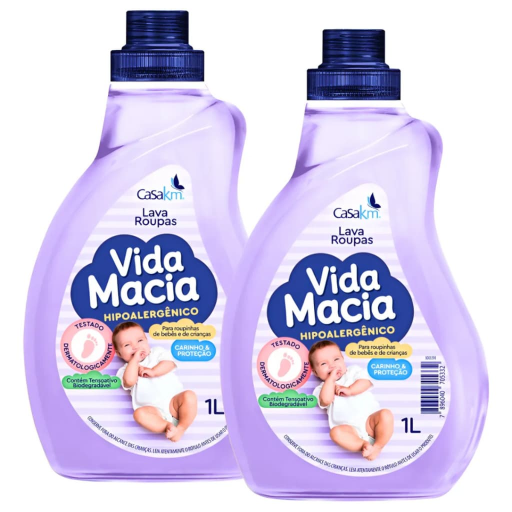 Lava Roupas Vida Macia kit 2 Litros Promoção