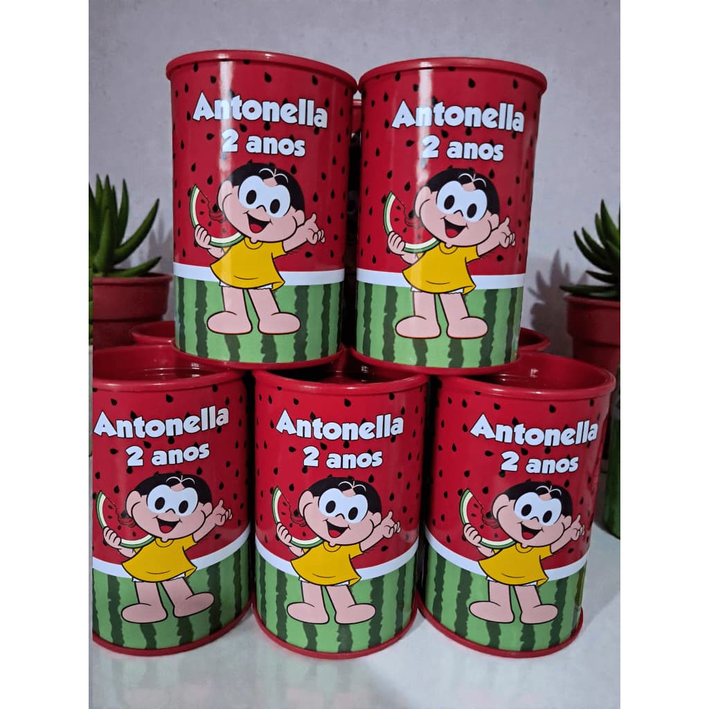 15 Lembrancinha Cofrinho Personalizado Magali - Vários Temas