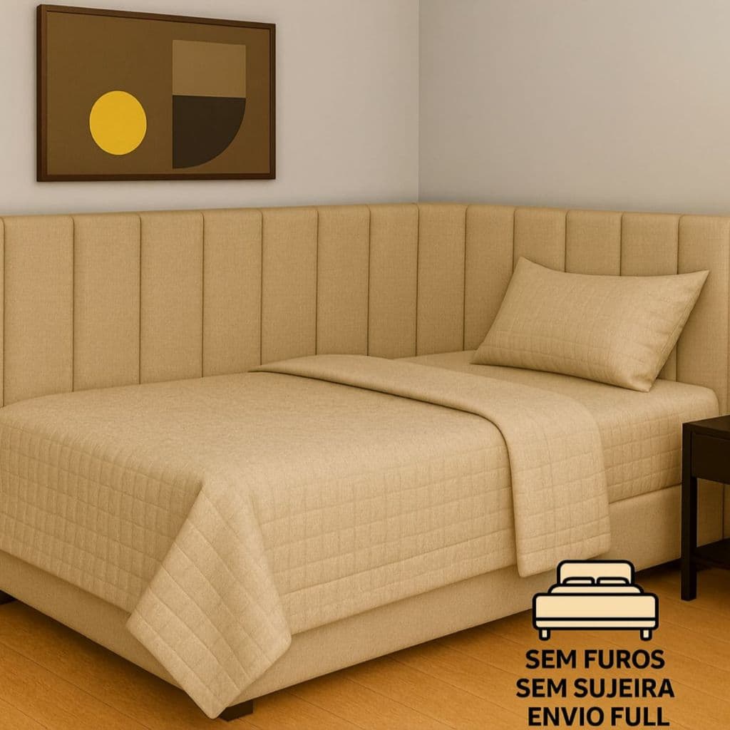 KIT CABECEIRA COMPLETO EM L PARA CAMA SOLTEIRO CASAL BOX QUENN KING PREMIUM  - ENVIO IMEDIATO