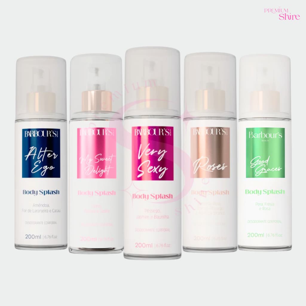 Body Splash Barbour's Beauty 200ml Corporal Perfumado - Roses, Very Sexy, Delight, Good Graces