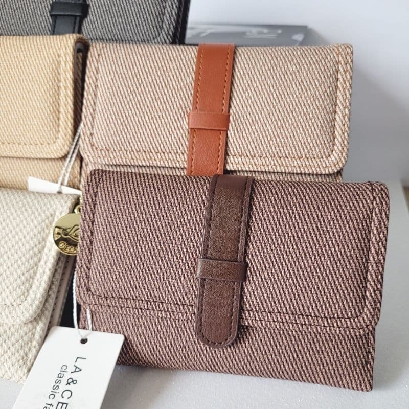 Carteira Feminina La & Celicia Elegante By Lace Lore em PU Premium 6 espaços, cédulas e bolso com zíper para moedas