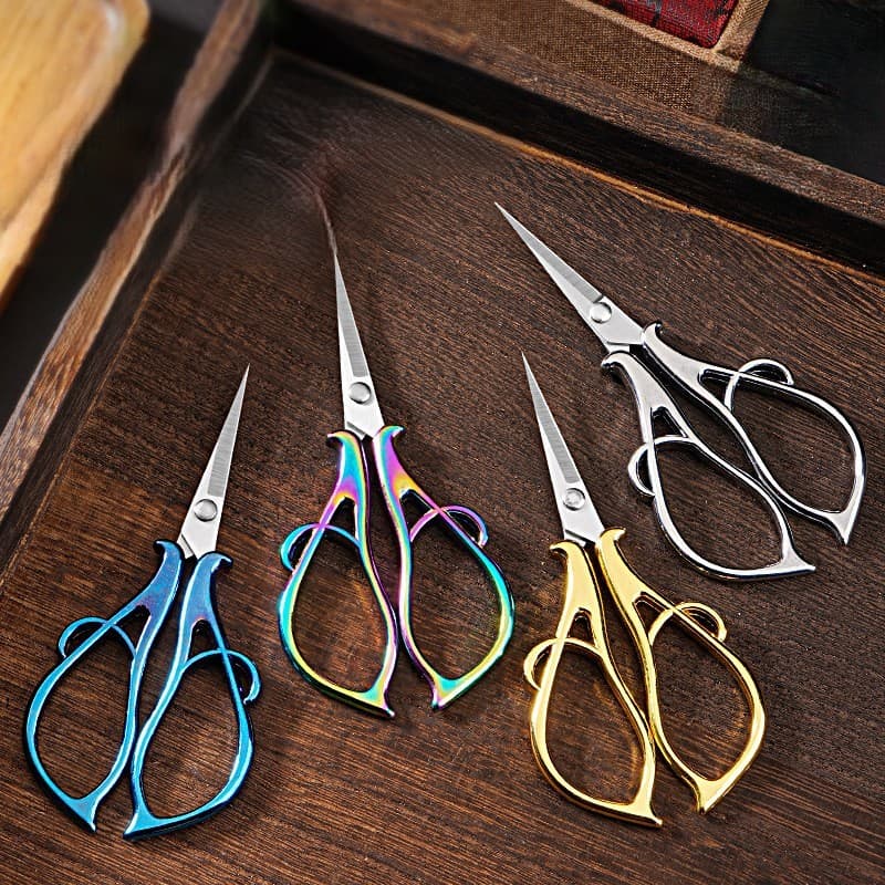 Tesoura pequena cortes de papel manual doméstico fio de aço inoxidável corte tesoura pontiaguda