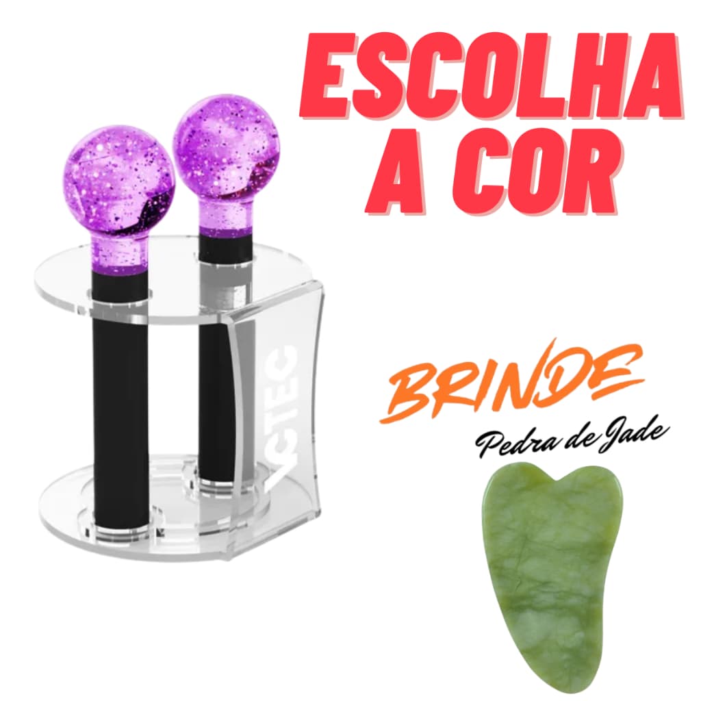 1 Par De Esferas Para Cromoterapia + Rack Organizador De Esferas