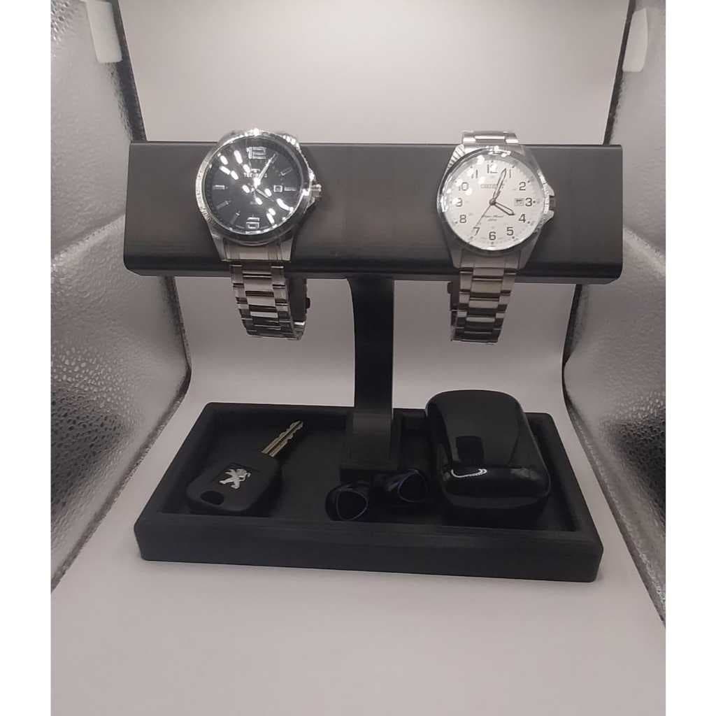 Suporte para Relógios Minimalista 3D – Expositor para 4 Relógios – Impressão 3D