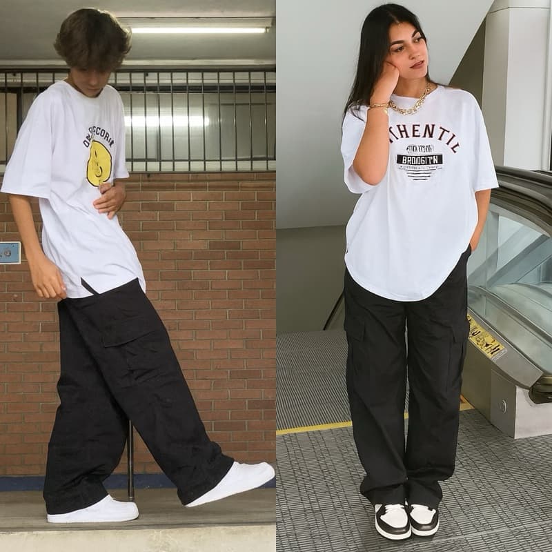 Calça Cargo Feminina e Masculina Larga Streetwear - ENVIO IMEDIATO