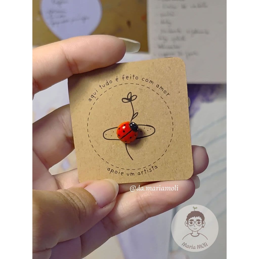 Joaninha Broche Pin Delicado