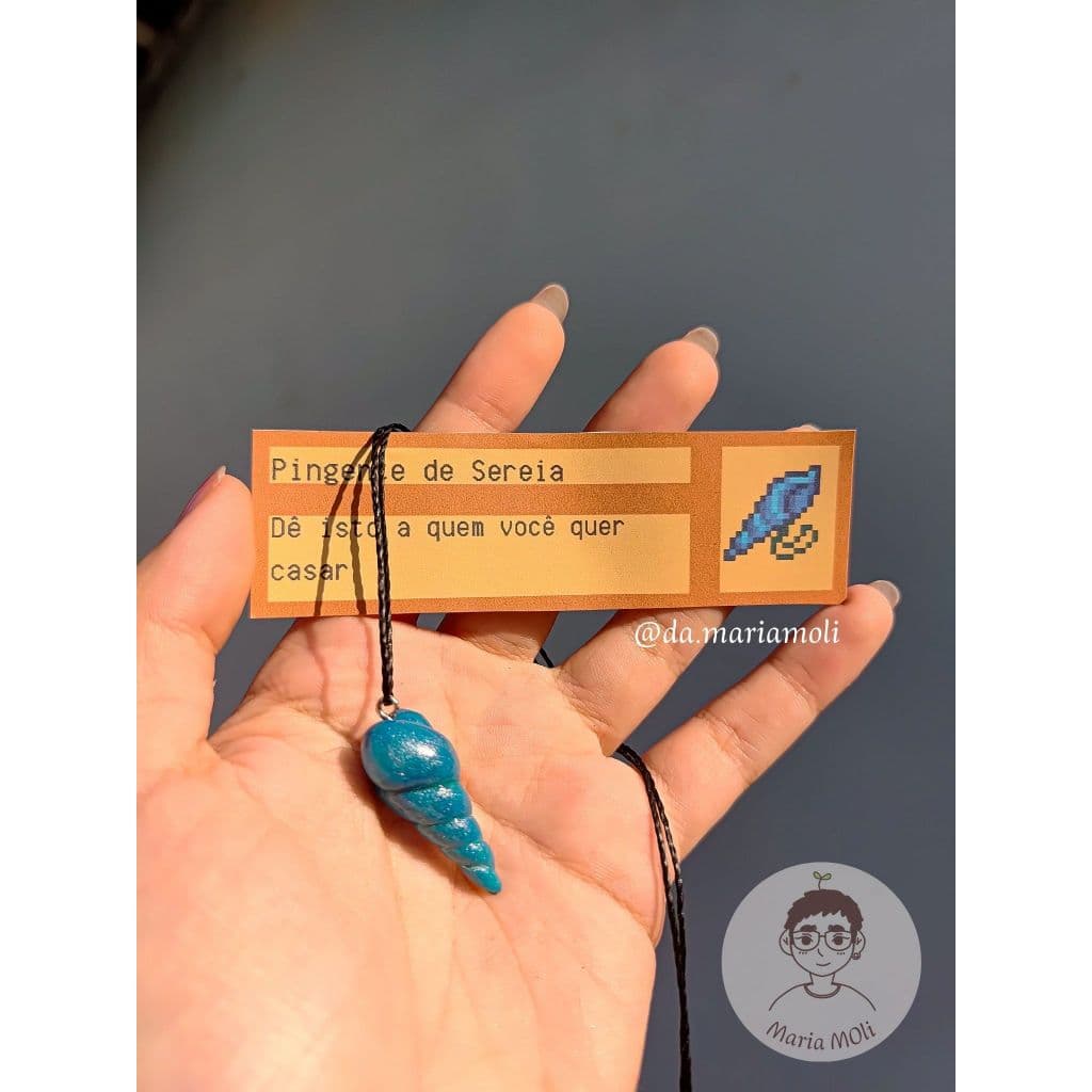 Colar Pingente de Sereia Stardew Valley